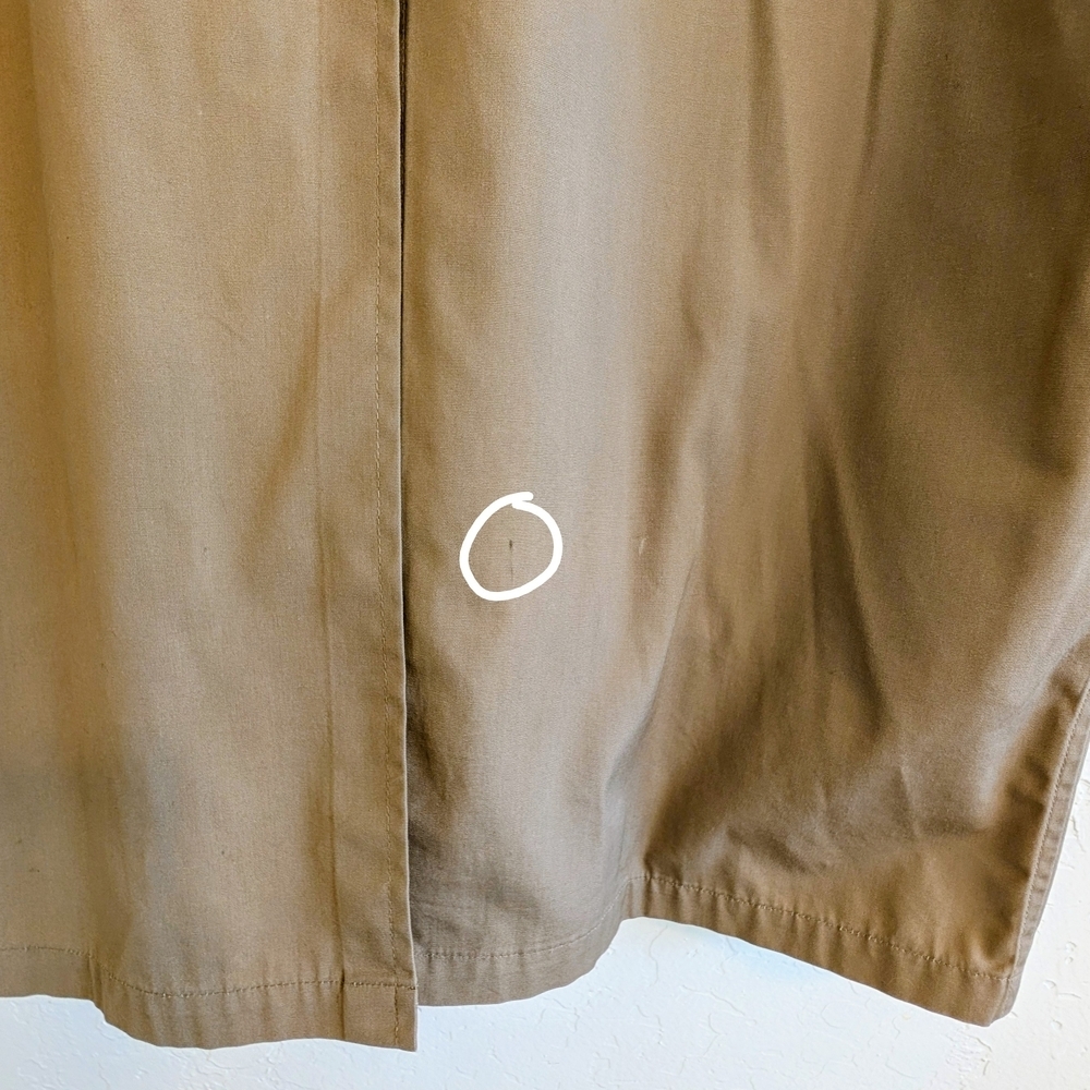 VTG London Fog Maincoats Tan Trench Coat Classic Tailored Overcoat Raincoat - Picture 15 of 16